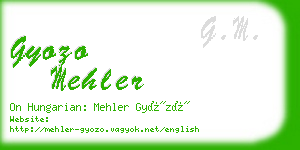 gyozo mehler business card